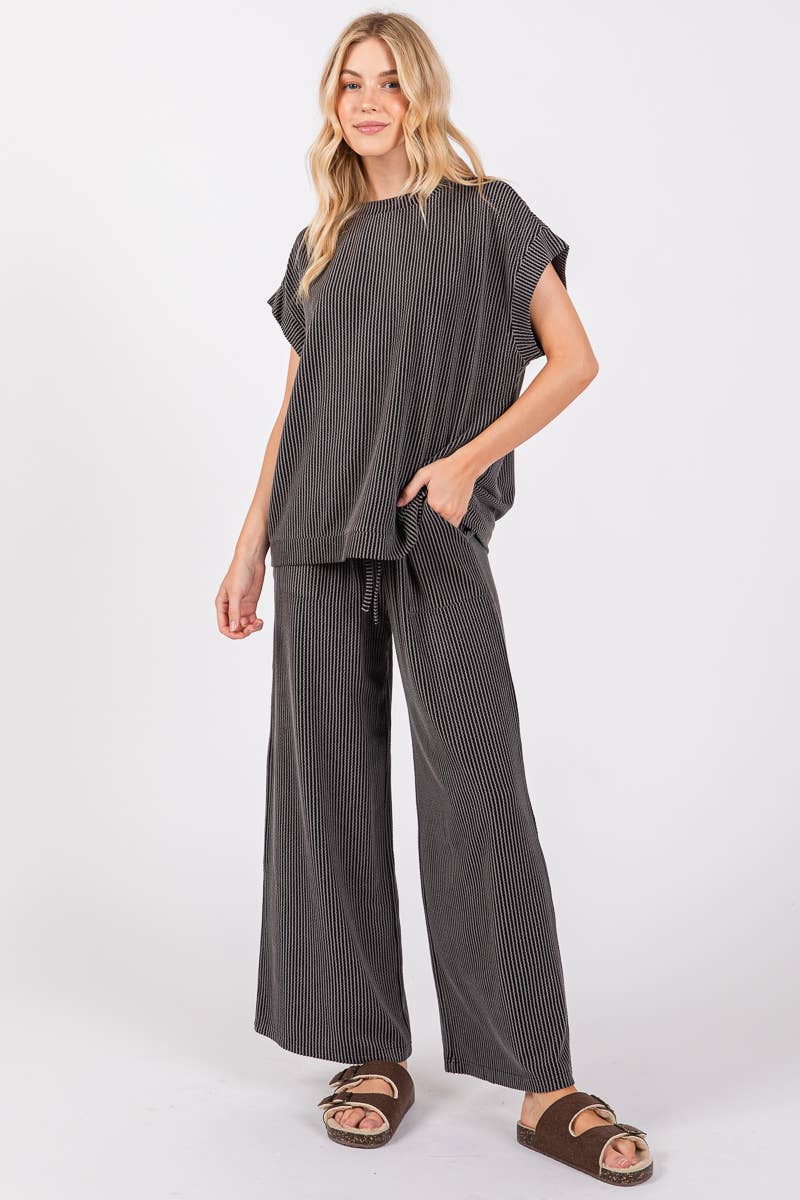 Sewn and Seen - Wholesale Mommy & Me Outfit Sets - Maternity - Striped Rib Knit Lounge Set6