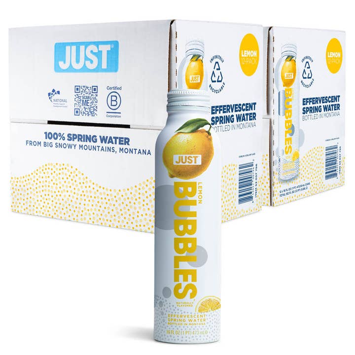 JUST Goods - Vente Eau gazeuse - Bulles au citron - 16 fl oz | Paquet de 241