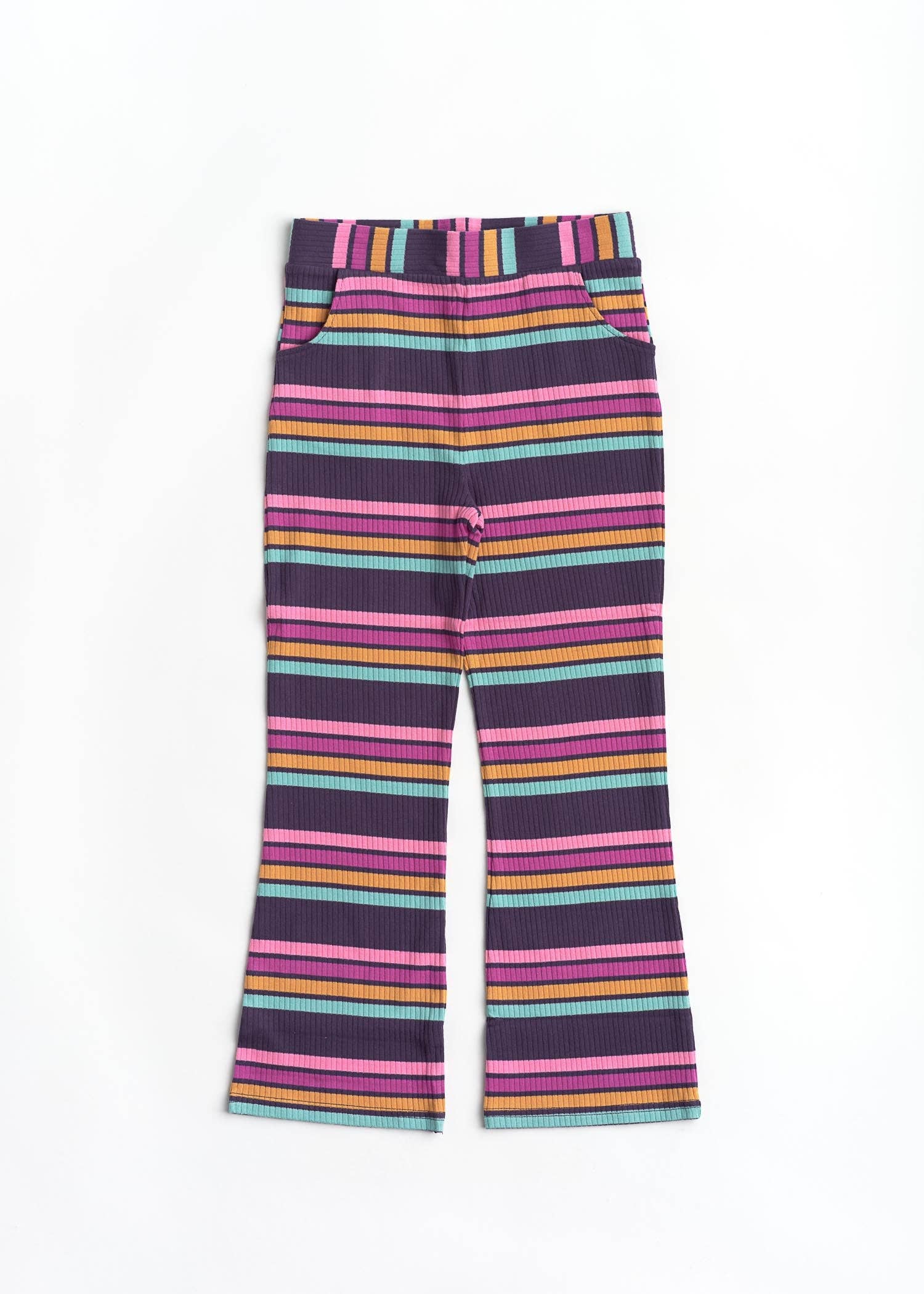 Retro Stripe Roller Rink Flares for wholesale on Faire