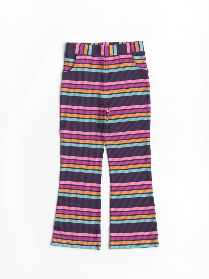 Retro Stripe Roller Rink Flares for wholesale on Faire0