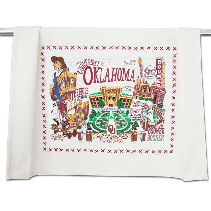 catstudio - Wholesale Tea Towel - Oklahoma, University of Collegiate Dish Towel