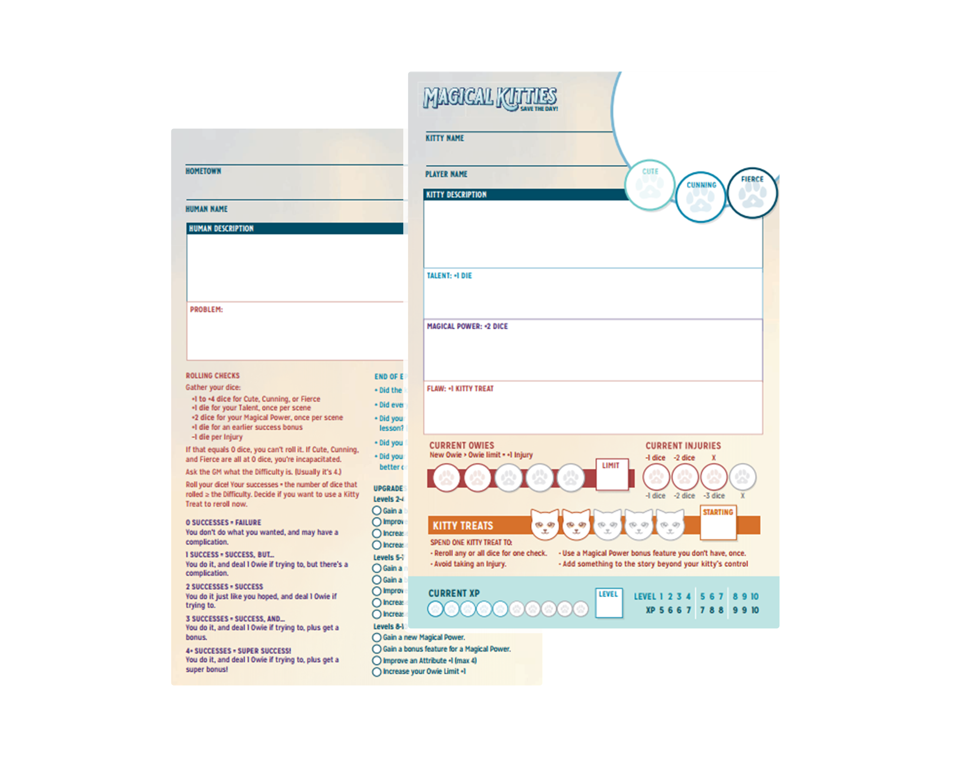 Atlas Games - Wholesale Board Game - Magical Kitties Save the Day: Character Sheets Pad1