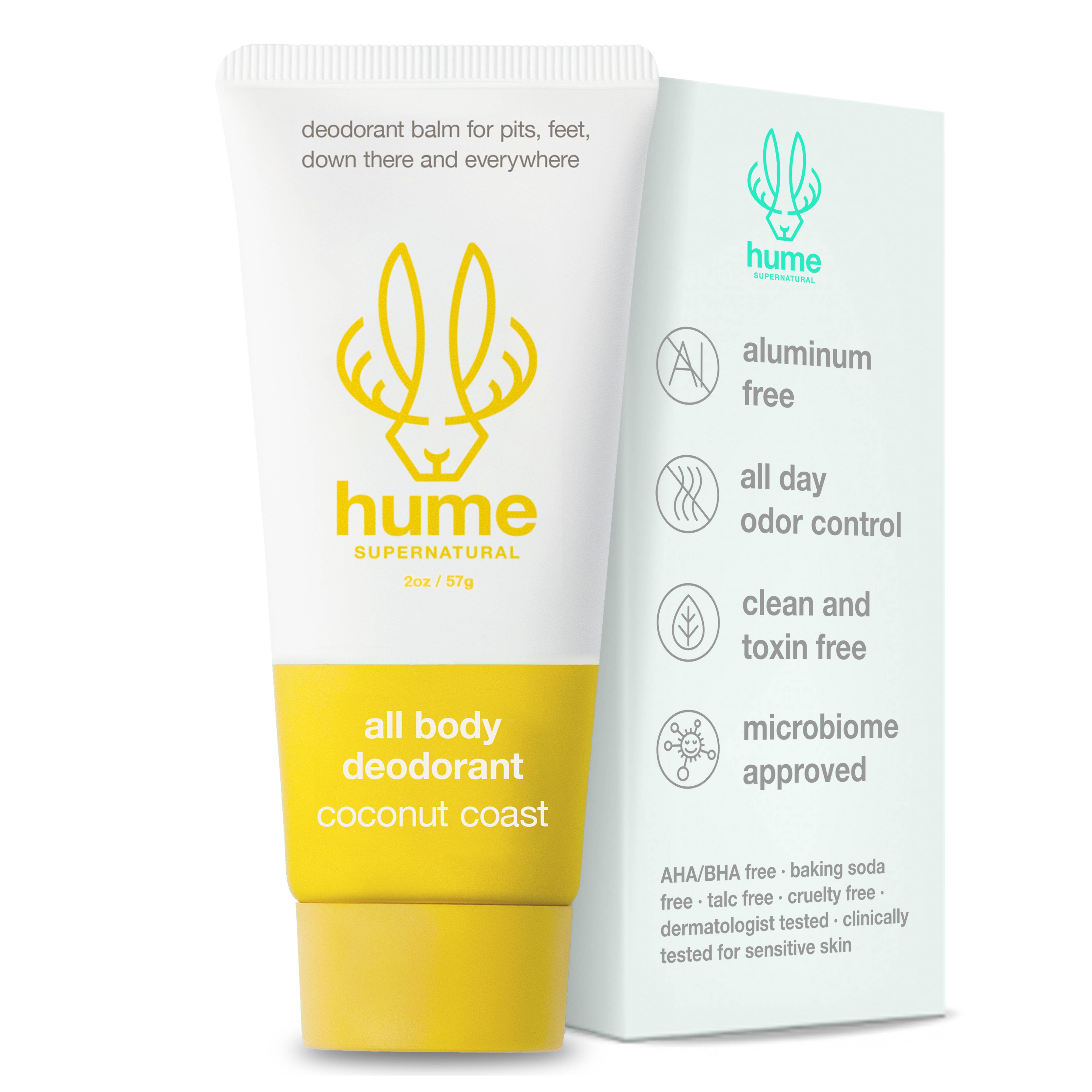 Hume Supernatural - Wholesale Deodorant - Unisex - All Body Deodorant- Coconut Coast1