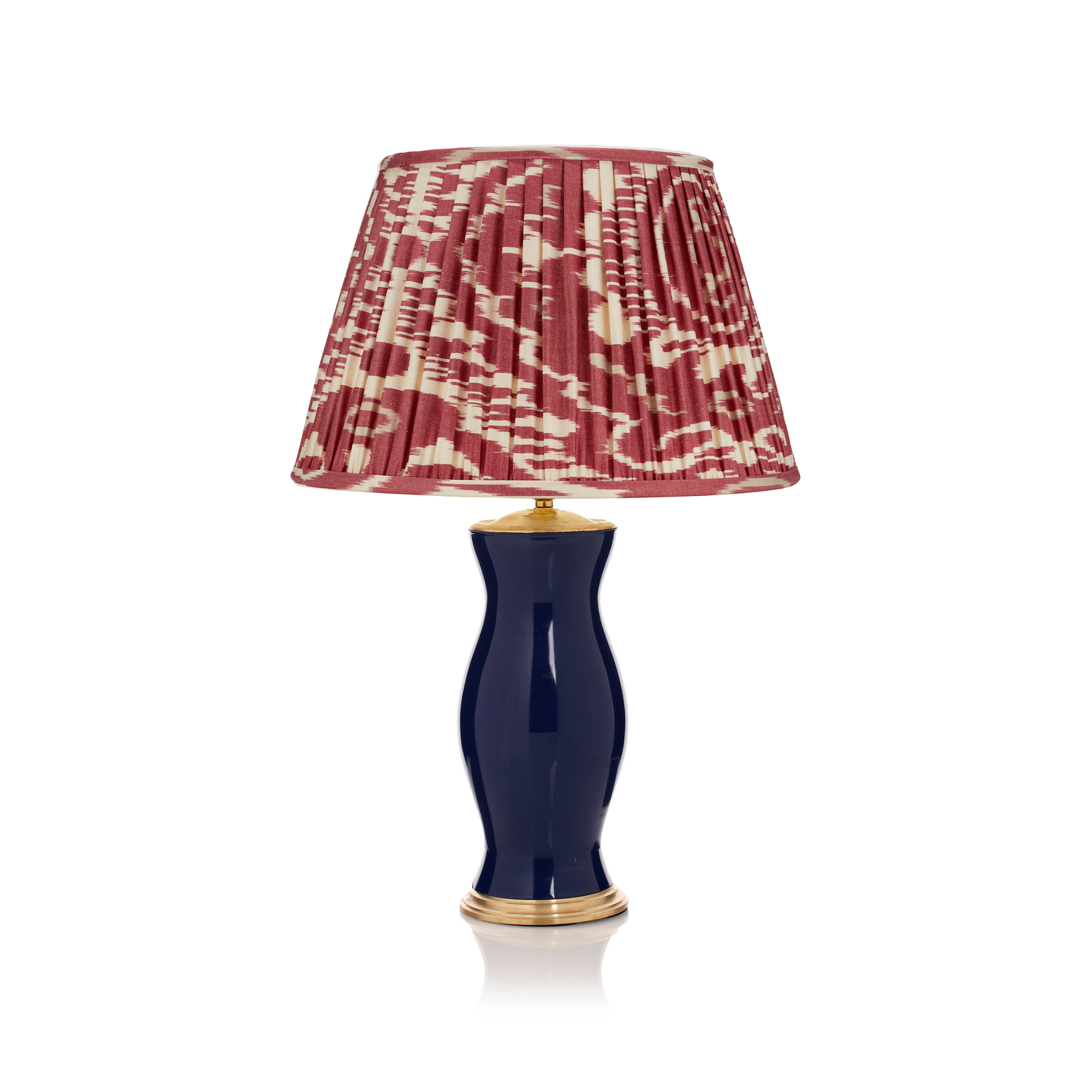 Rosanna Lonsdale - Wholesale Lamp Shade - BURNT RED AND CREAM IKAT LAMPSHADE9