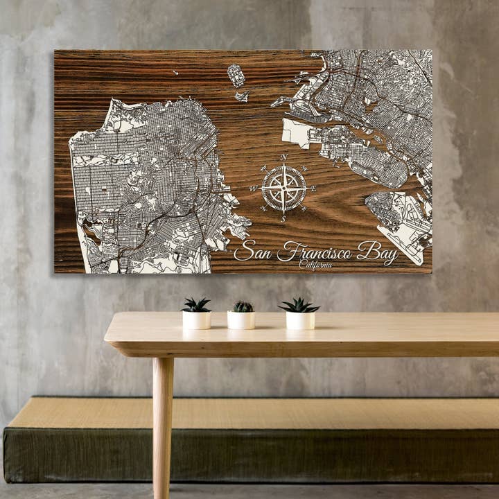 Fire and Pine Wood Maps - Wholesale Map - California: San Francisco Bay