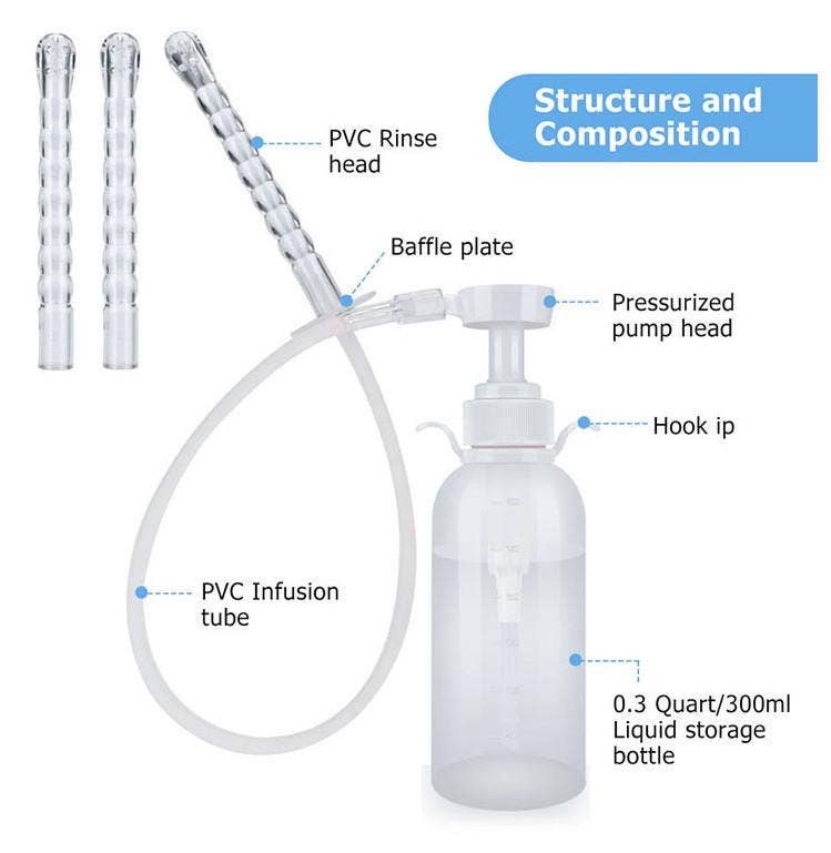 VIGOR – Limpador/limpeza íntima por atacado – Kit de Limpeza Vaginal Duche Anal Duche Vagina 300 ml (10 unidades)5