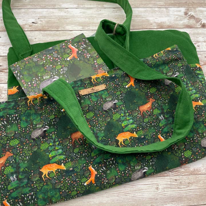 Samantha Hall Designs - Wholesale Tote Bag - Women's - Summer Forest Animal Tote Bag3