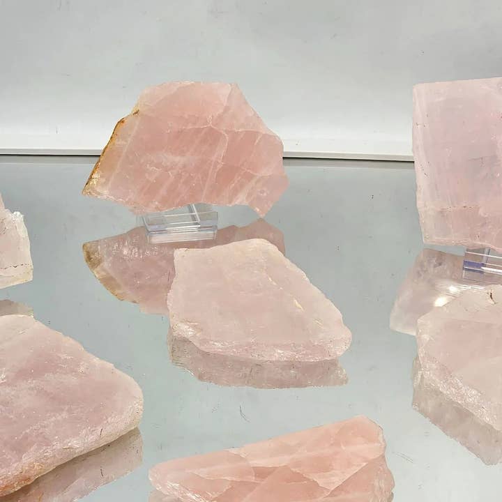Rose Quartz Crystal Slices for wholesale by Distinction Crystals