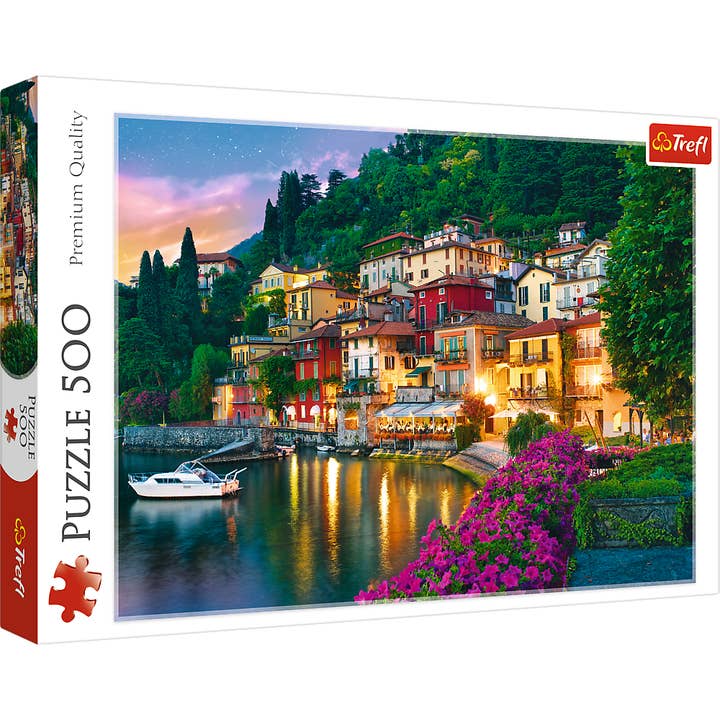 500 Piece Jigsaw Puzzles, Lake Como, Puzzle of Italy, Romantic Village Puzzle, Oceanside Puzzle, Adult Puzzles, Trefl 37290 for wholesale by CASTORLAND by Bridge Toys
