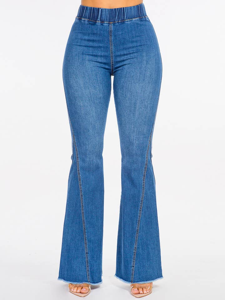 HIGH WAIST CURVY FLARE JEANS-RJB5623 and other Purchase Wholesale plus size jeans. Free Returns & Net 60 Terms on Faire trending on Faire.