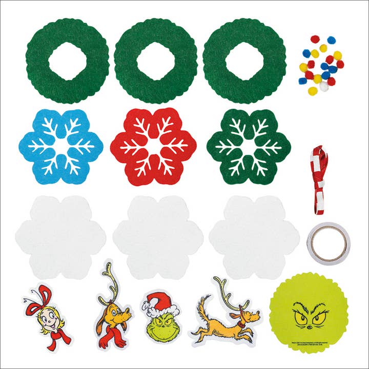 Robbie Toys Ltd – wholesale Ornament – Grinch Felt hangers2