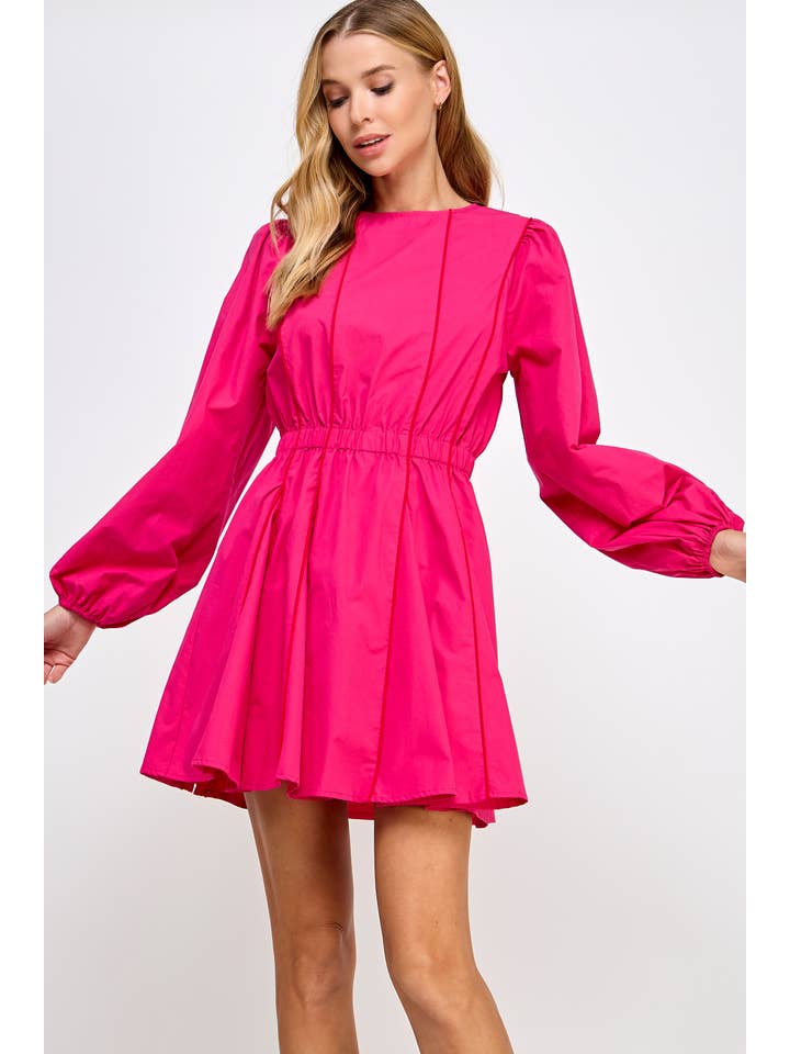 Strut & Bolt - Wholesale Dress - Women's - Contrast Piping Detail Mini Dress