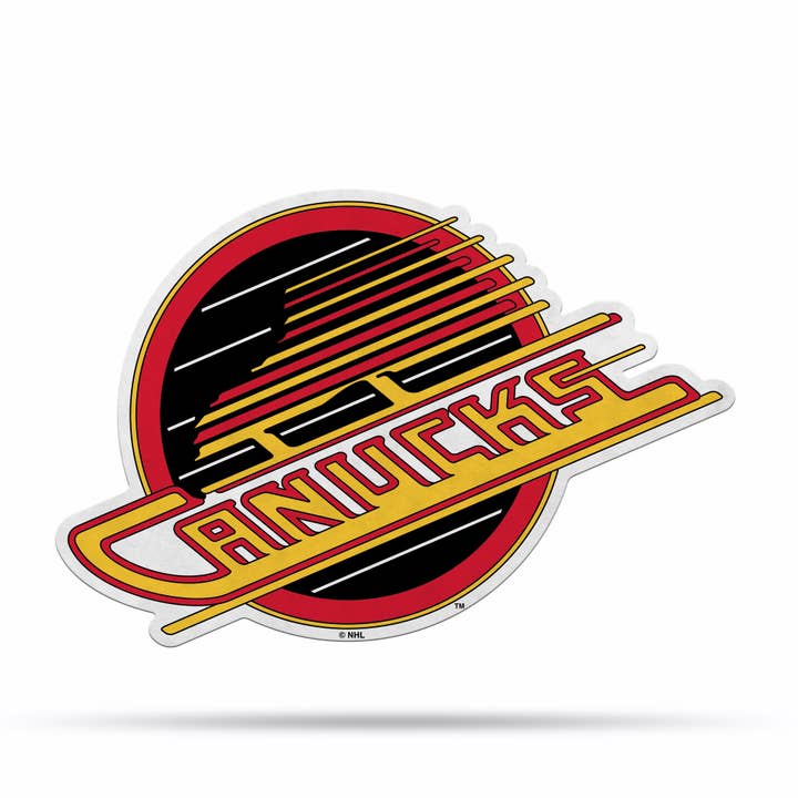 Rico Industries - Vente Pancarte - Fanion découpé rétro des Canucks de Vancouver de la LNH