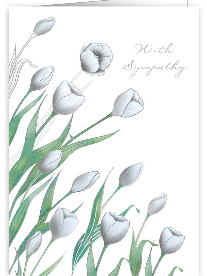 SYMPATHY TULIPS GREETING CARD QUIRE PUBLISHING for wholesale by Notes & Queries, Inc.