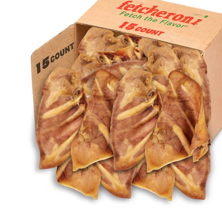 FETCHERONI - Wholesale Pet Treats - Dog - Pig Ears For Dogs, Whole Large