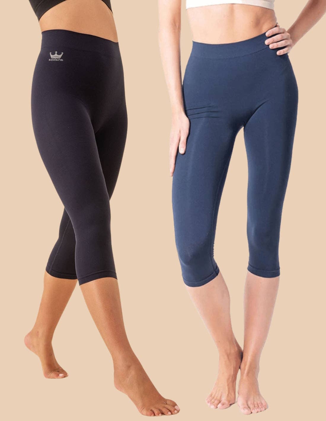 Anaissa - Wholesale Athletic/Lounge Leggings - Women's - Pack-2 Capri Push Up Leggings 160 den FIR Technology Lena12