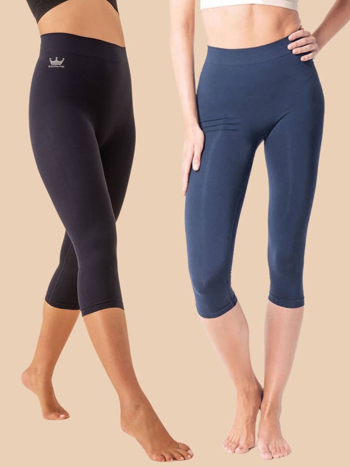 Pakke-2 Leggings capri push up 160 den FIR Teknologi Lena for engroshandel hos Anaissa