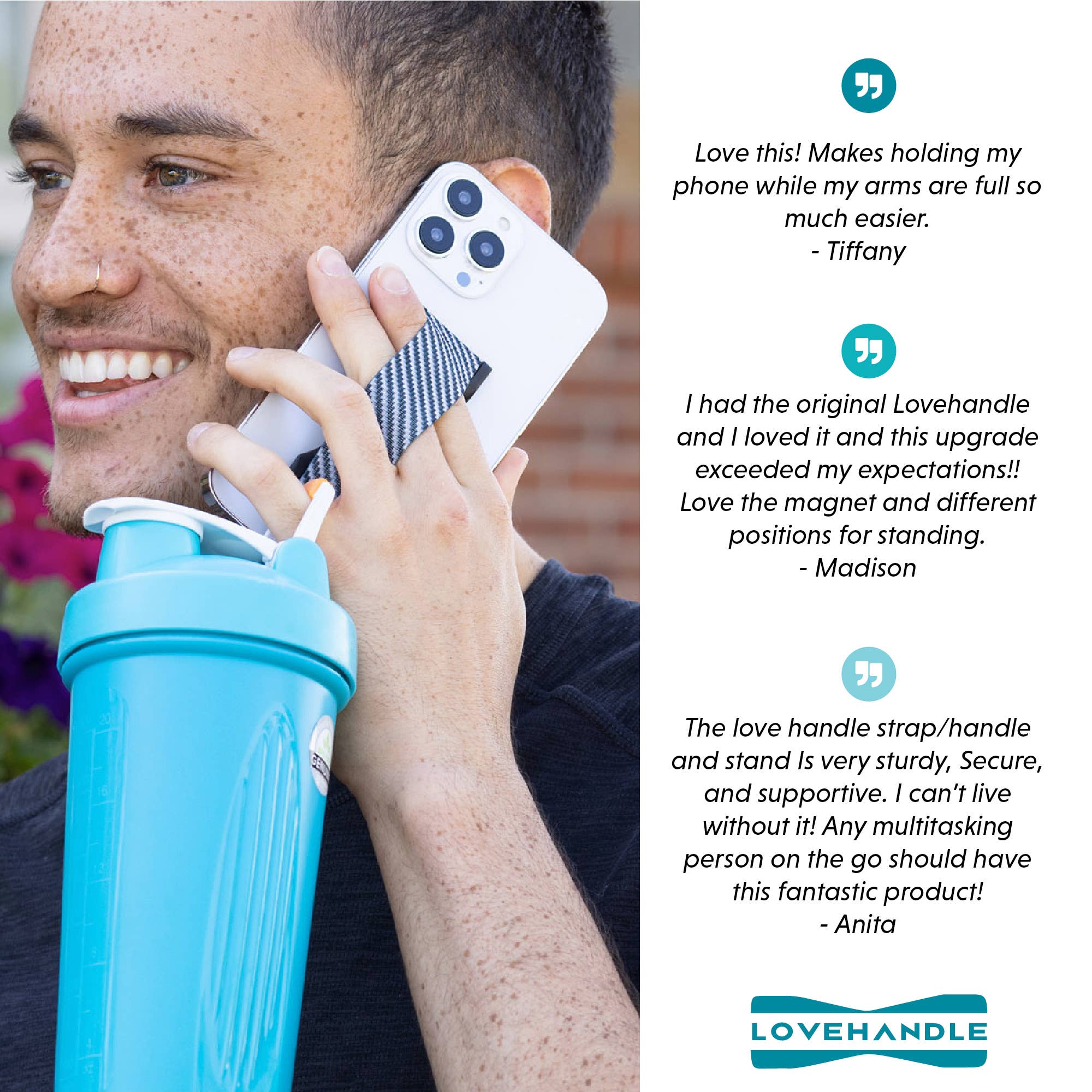 LoveHandle – Großhandel Handy-Grip – LoveHandle PRO - Weiß3