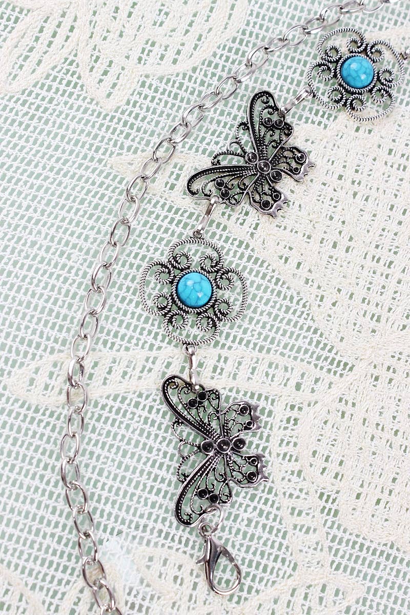 Leto Accessories - Wholesale Belt - Women's - Western Butterfly Chain Belt – Vintage Boho Waist Accessory11