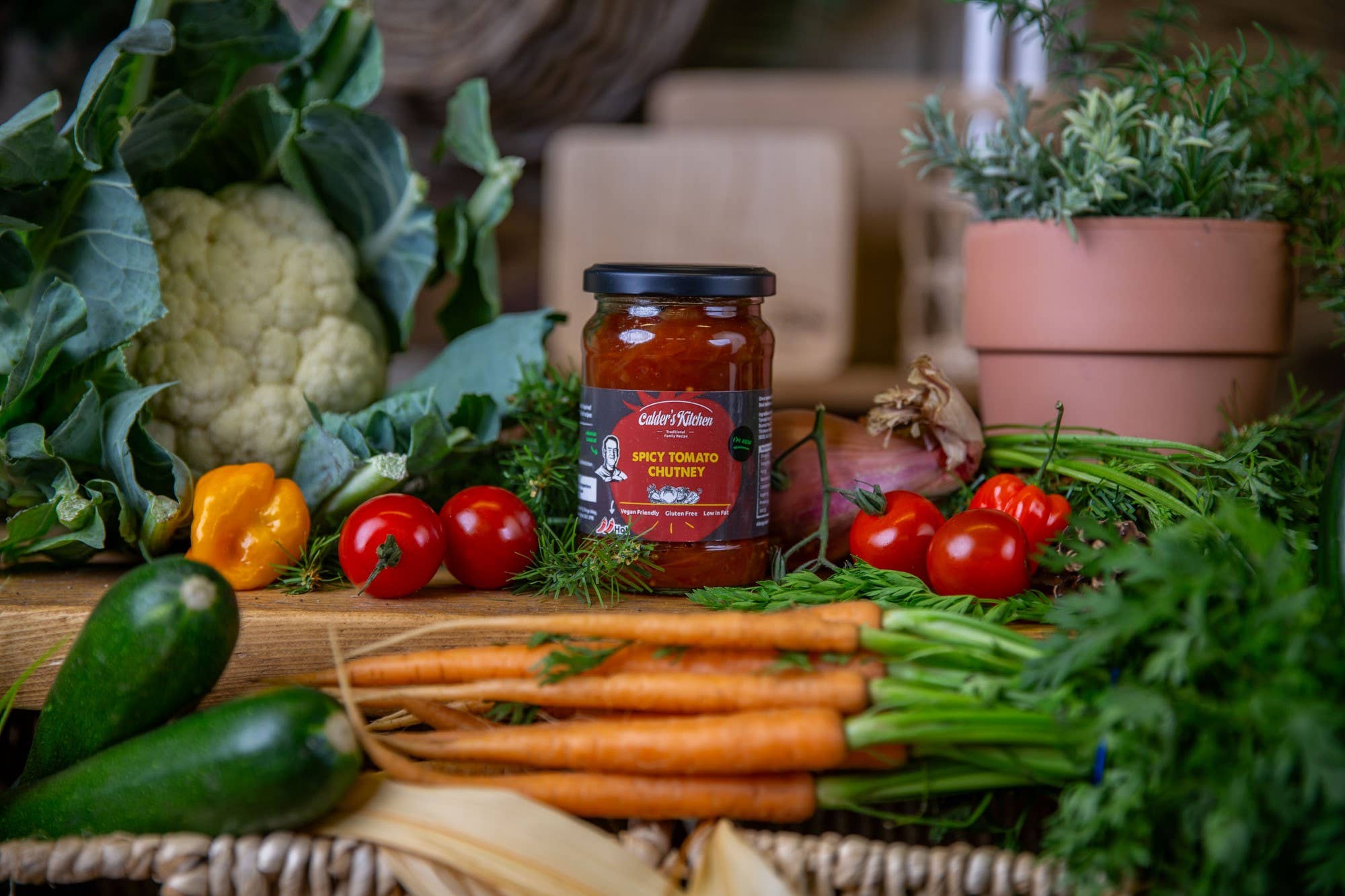 Calder's Kitchen – wholesale Chutney – Calder's Kitchen Spicy Tomato Chutney (Gluten Free, Vegan)2