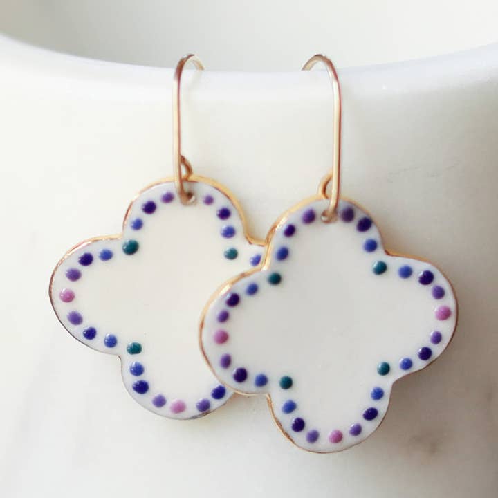 pendientes pequeños azulejos marroquíes de colores para venta al por mayor de Remnant Studios