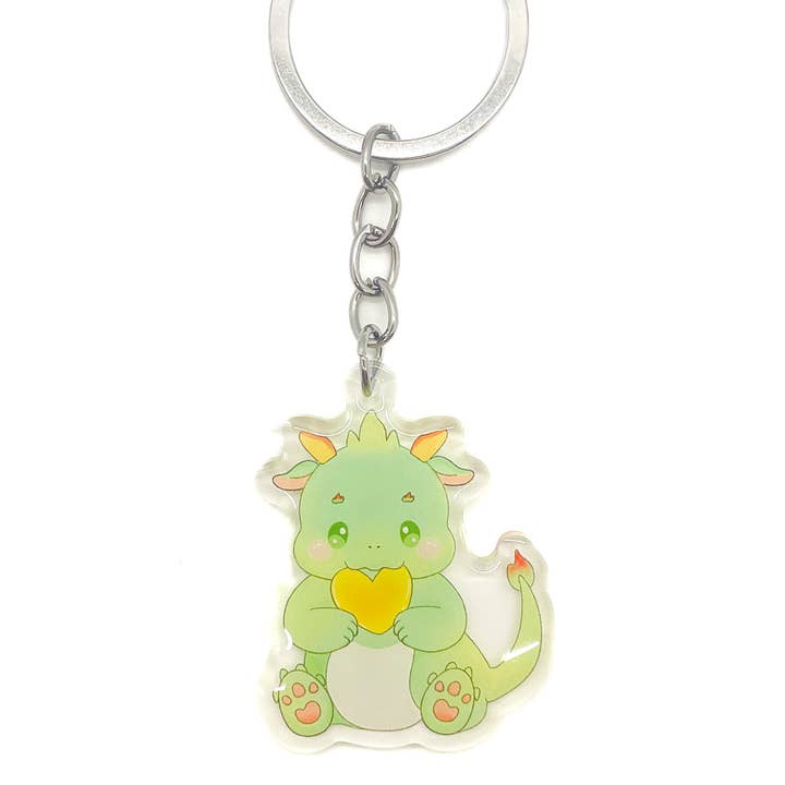 Baby Dragon nøglering, heldig charme med traditionel drage for engroshandel hos Sixtyeightcolors