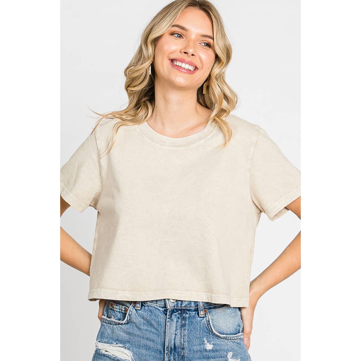 HRTandLUV - Wholesale T-Shirt - Women's - MINERAL WASHED SHORT SLEEVE GRAPHIC CROP TOP7