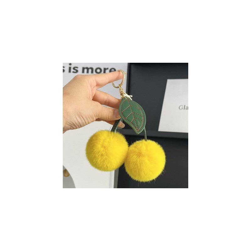 FurDecoration - Wholesale Keychain - Women's - Cherry Rabbit Hair Otter Car Keychain8