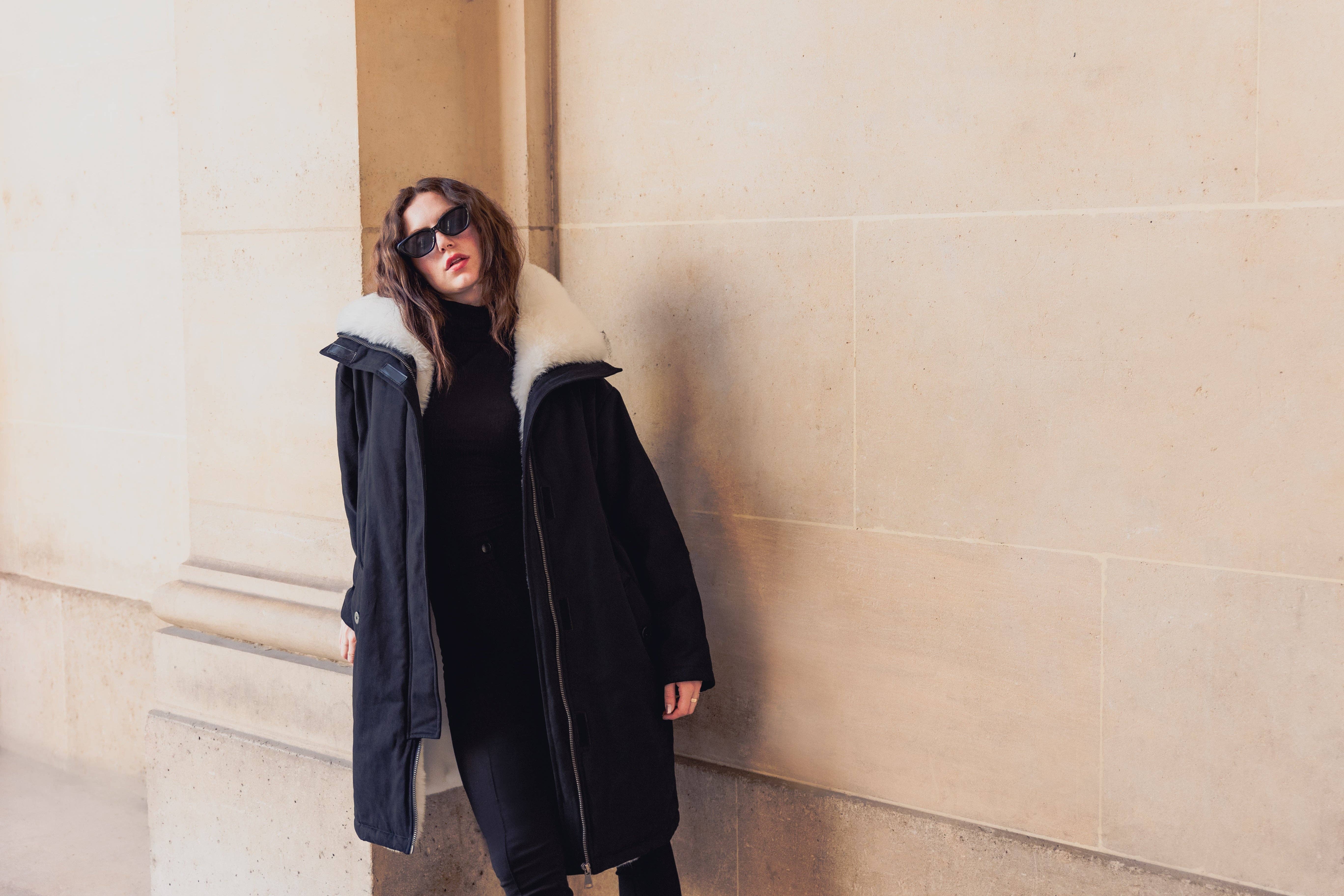 KZELL PARIS - Wholesale Parka - Women's - LONG PARKA WITH CONTRASTING FAUX FUR INTERIOR AND COLLAR5