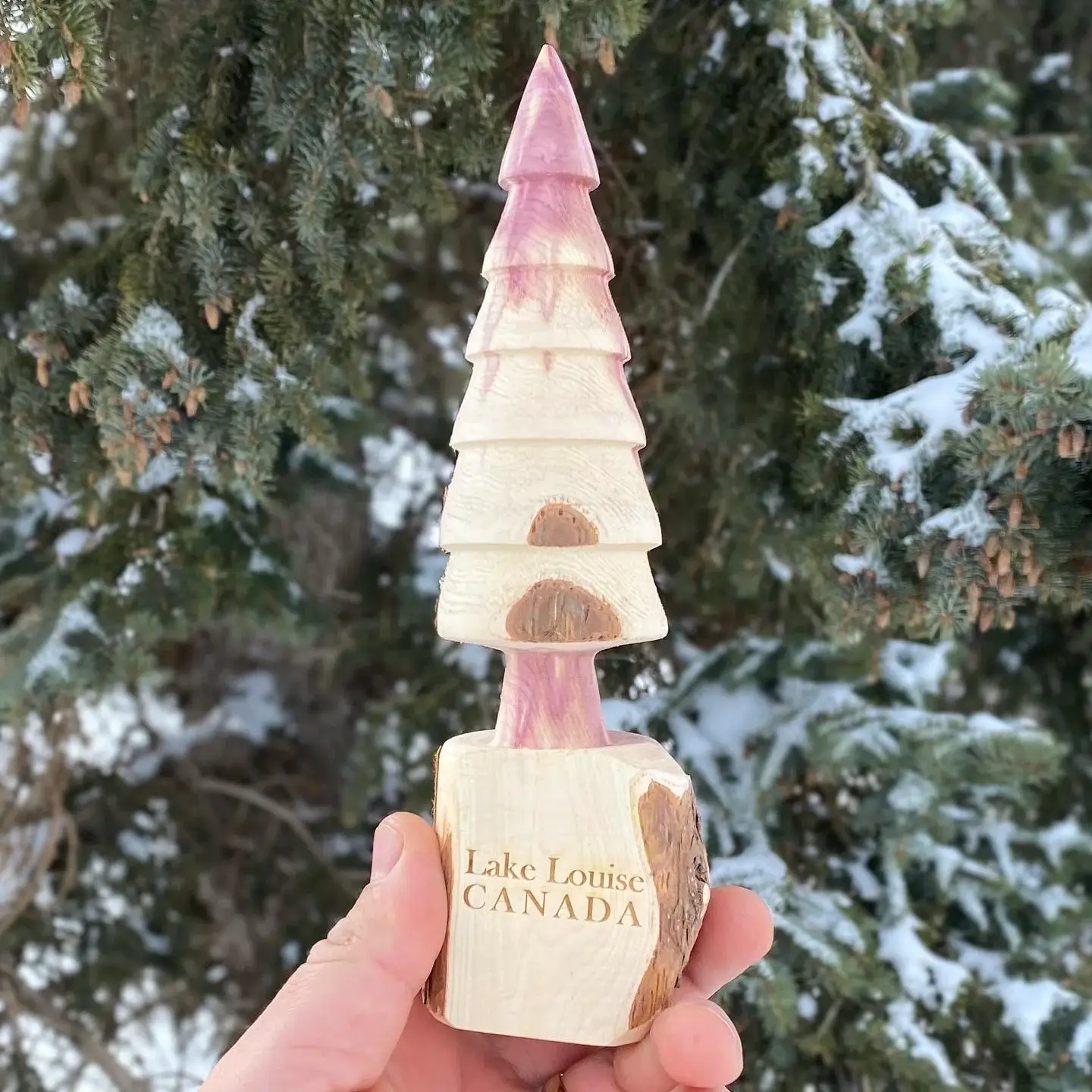 Opalulu - Vente Décorations de table - Arbres tournés à la main gravés2