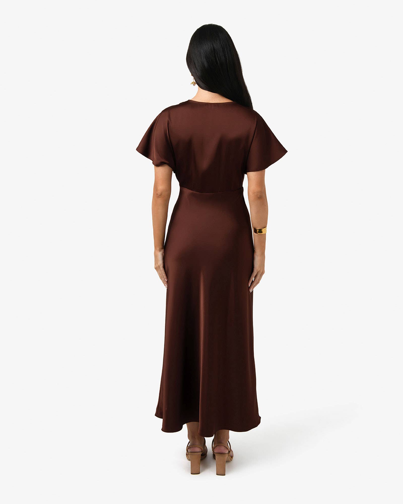 Forcast - Wholesale Dress - Women's - Forcast Women's Catalina V-Neck Satin Dress14