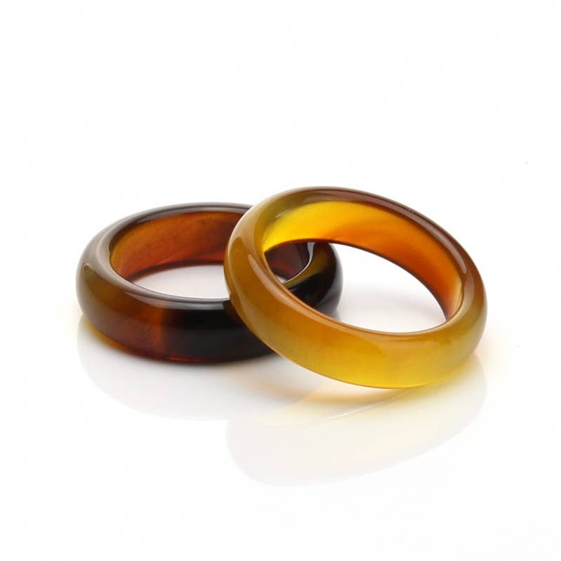 UniArt - Vente Solitaire - Bague sculptée en agate miracle0