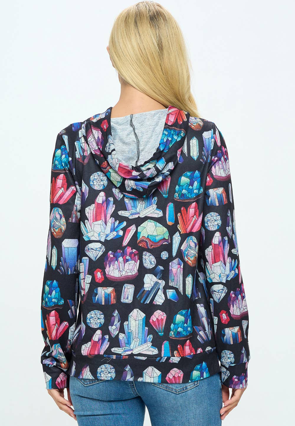 LA Soul - Wholesale Hoodie - Women's - Crystal Print Hoodie With Pocket4