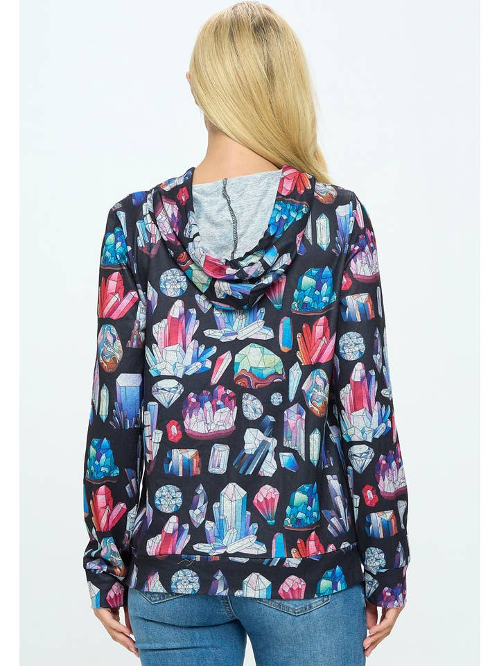 LA Soul – Engroshandel Hoodie – Kvinder – Crystal Print Hættetrøje Med Lomme4