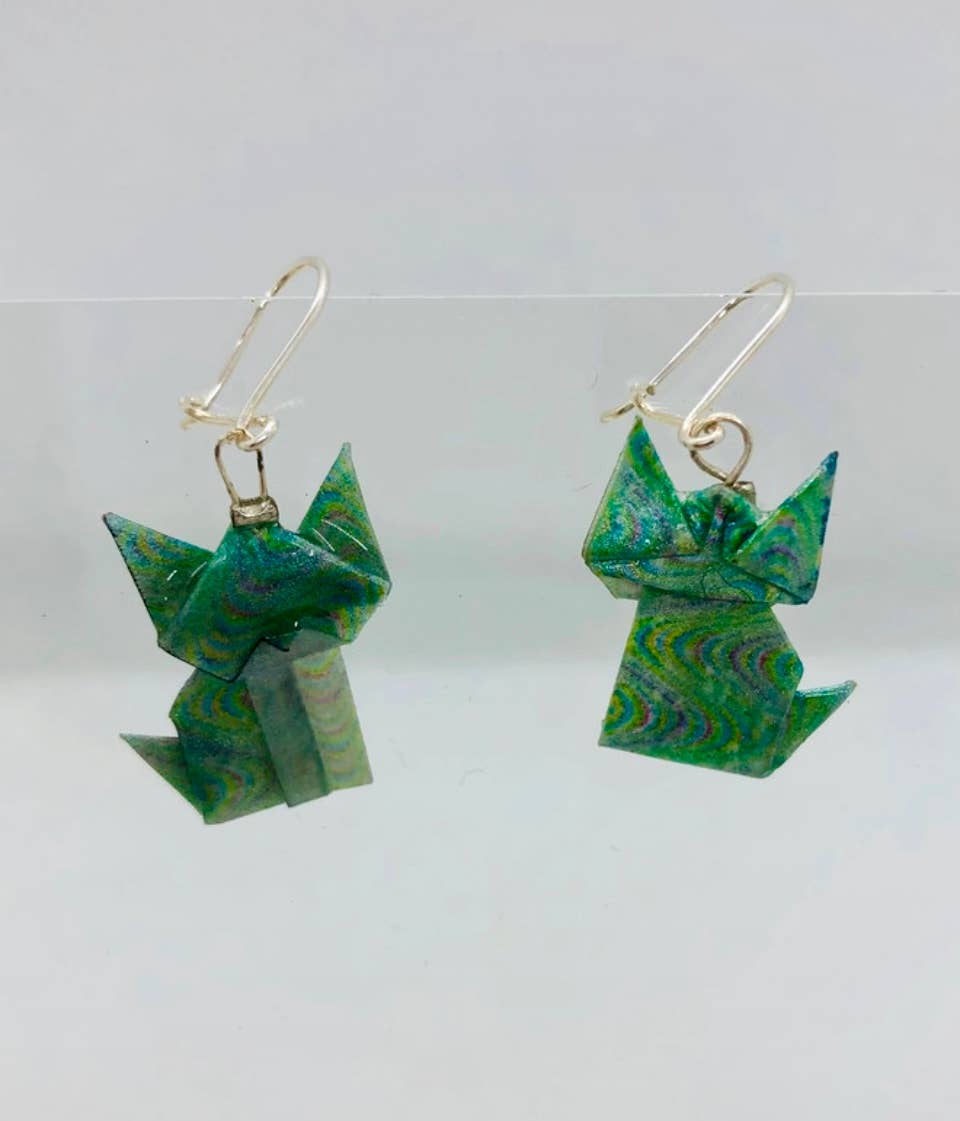 L'éco maison décoration - Wholesale Dangle Earrings - Origami cat earrings7