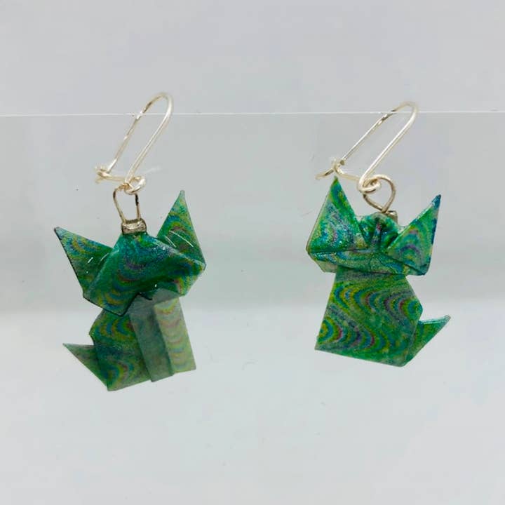 L'éco maison décoration - Wholesale Dangle Earrings - Origami cat earrings7