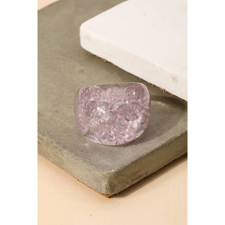 Anarchy Street – Engroshandel Statementring – Blomst harpiks Dome Ring1