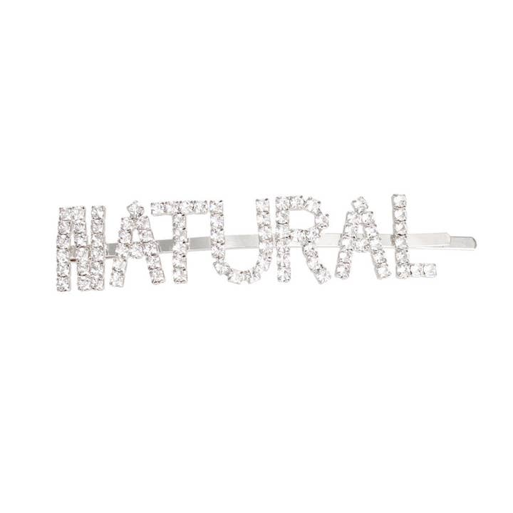 Clear Silver NATURAL Sparkle Hair Pin|3.5 inches for wholesale on Faire1
