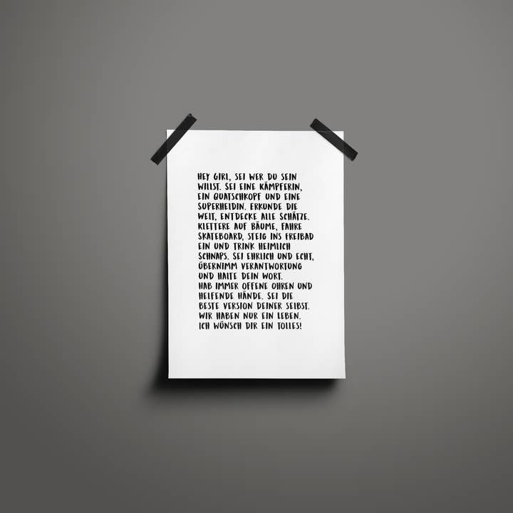 Hey girl / poster voor wholesale door Love is the new black