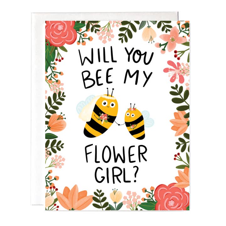 Carte de proposition Fleur Fille pour la vente par Fox Card Co