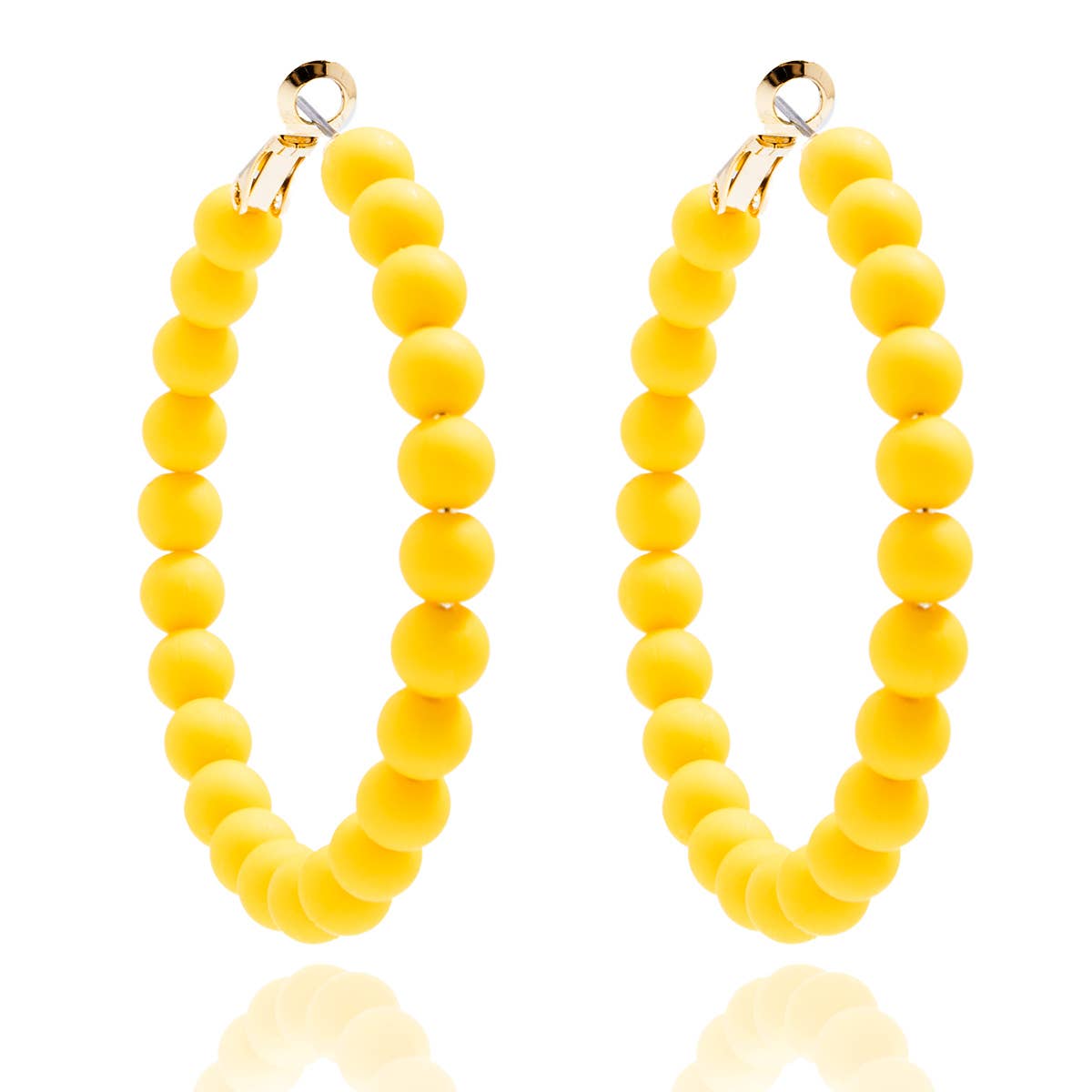 ZENZII Jewelry - Vente Créoles - Boucles d'oreilles créoles perlées mattes9