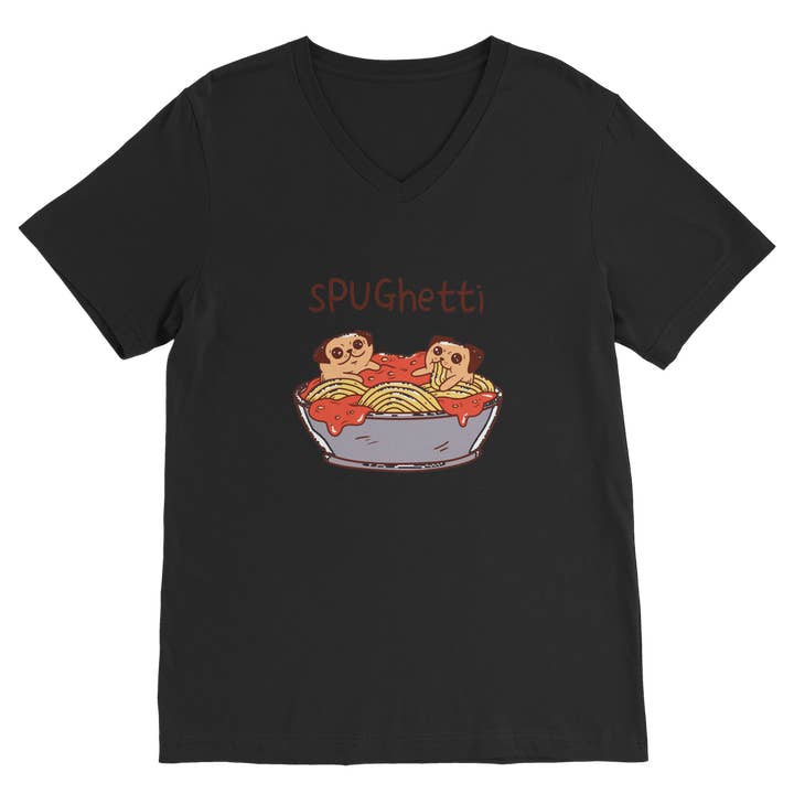 Spughetti Premium T-Shirt mit V-Ausschnitt für den Großhandel von True Modern