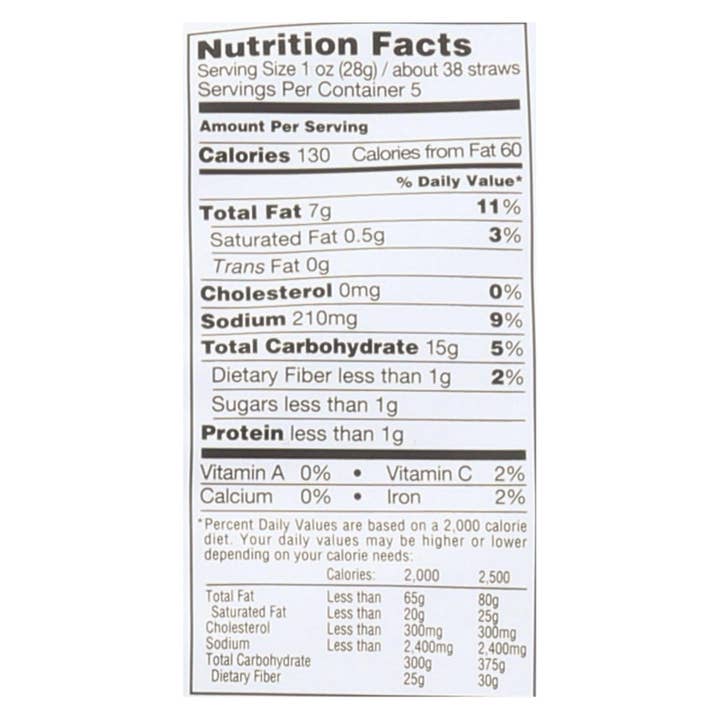 Ware Spark - Wholesale Chips - Sensible Portions Garden Veggie Straws - Sea Salt - Case Of 12 - 5 Oz.3