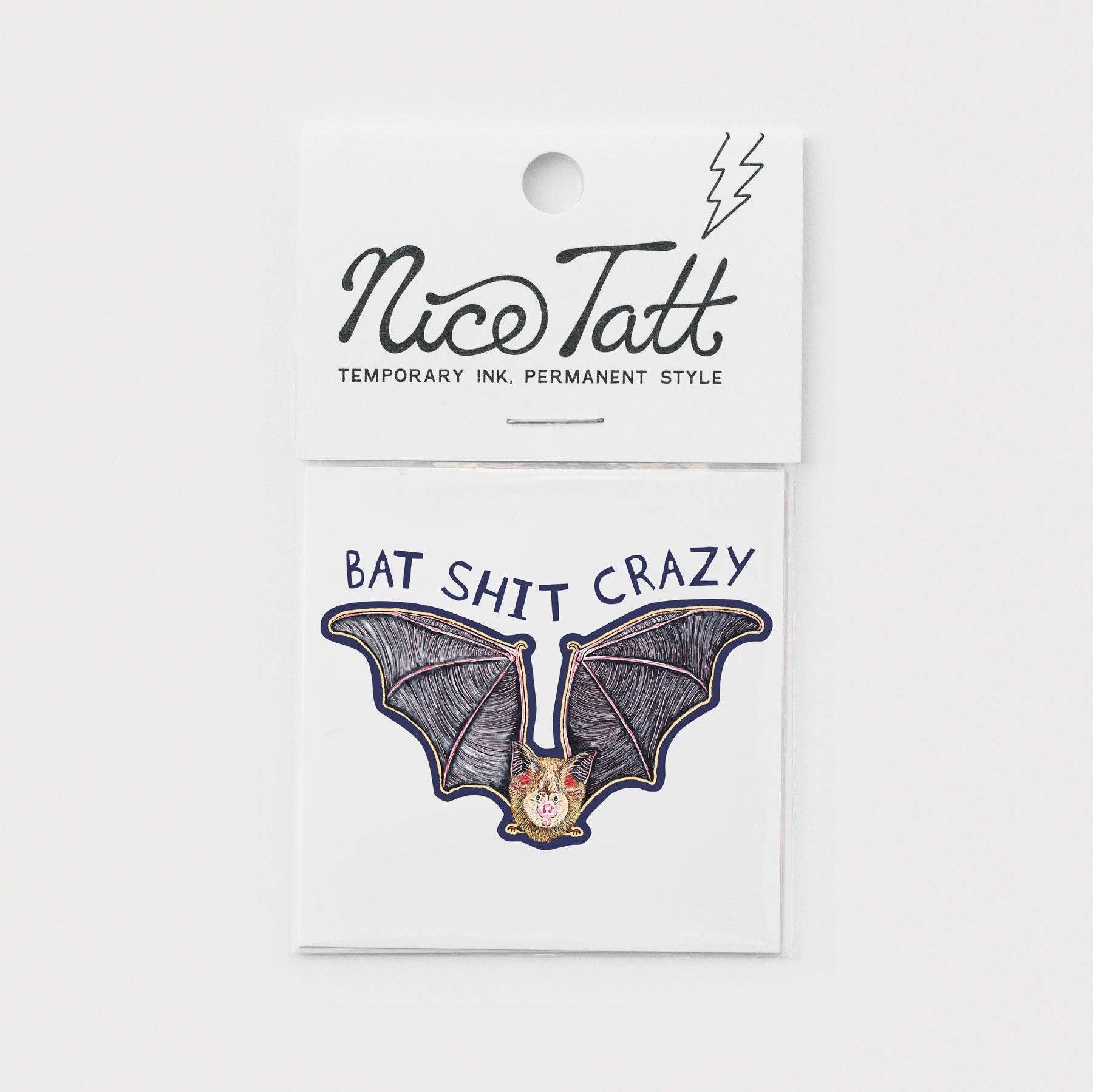 Nice Enough Stickers - Wholesale Temporary Tattoo - Bat Shit - Temporary Tattoo0
