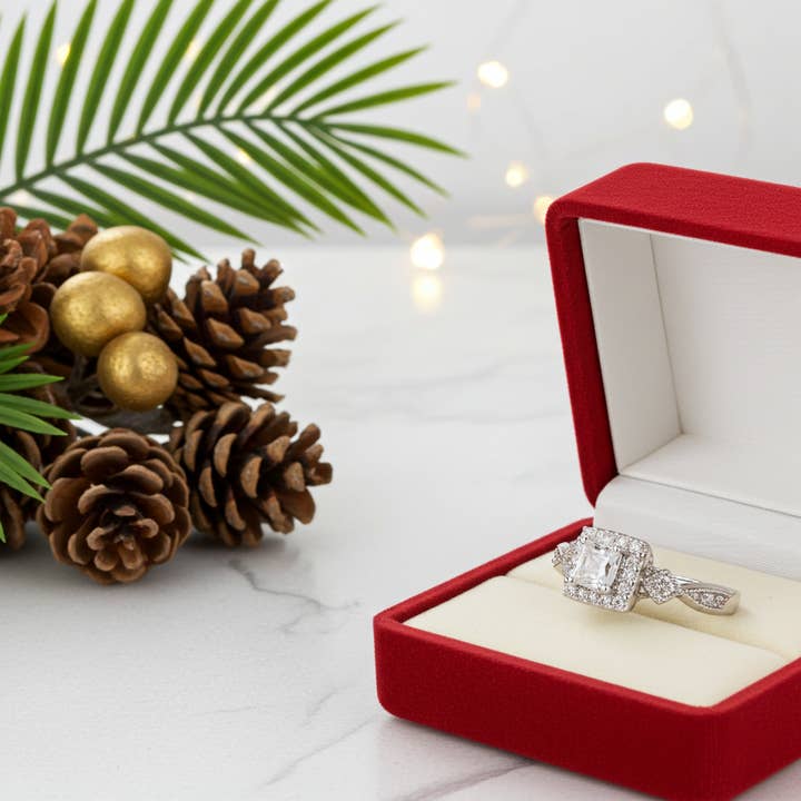 Bague de fiançailles pour femme en argent sterling blanc avec zircon cubique de 2,00 ct de King Of Bling, taille 7. pour la vente par KING OF BLINGS