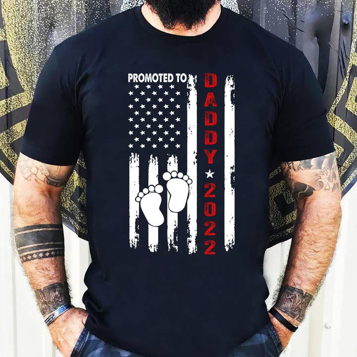 Promoted To Daddy Est 2022 Shirt, Fathers Day Daddy Gifts for wholesale by EagleAceApparel