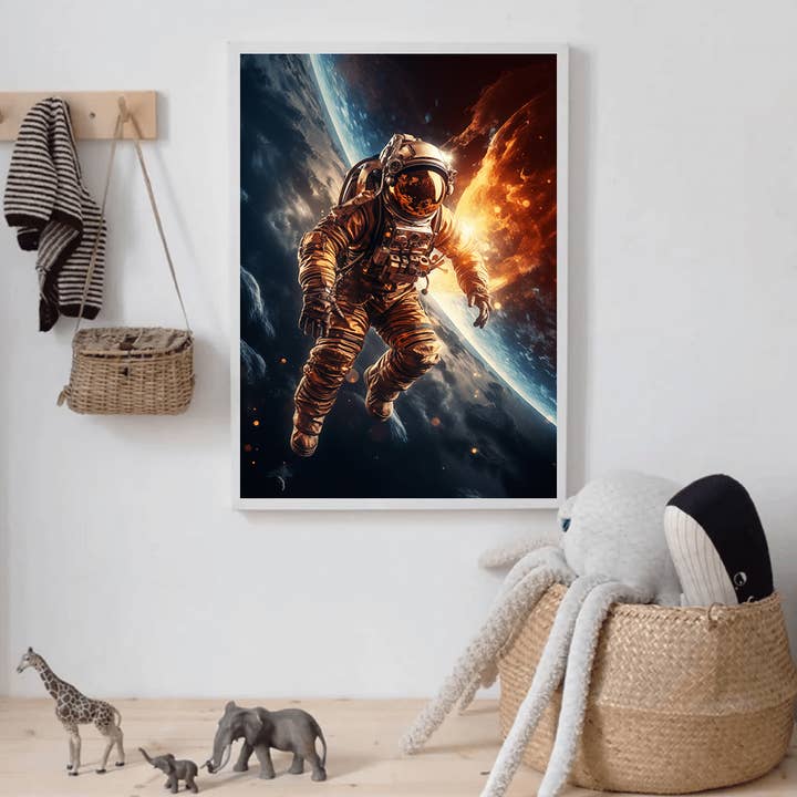 La Luna Bella - Toys - Wholesale Art Print - Interstellar Astronaut Solar Flare Wall Art Print3