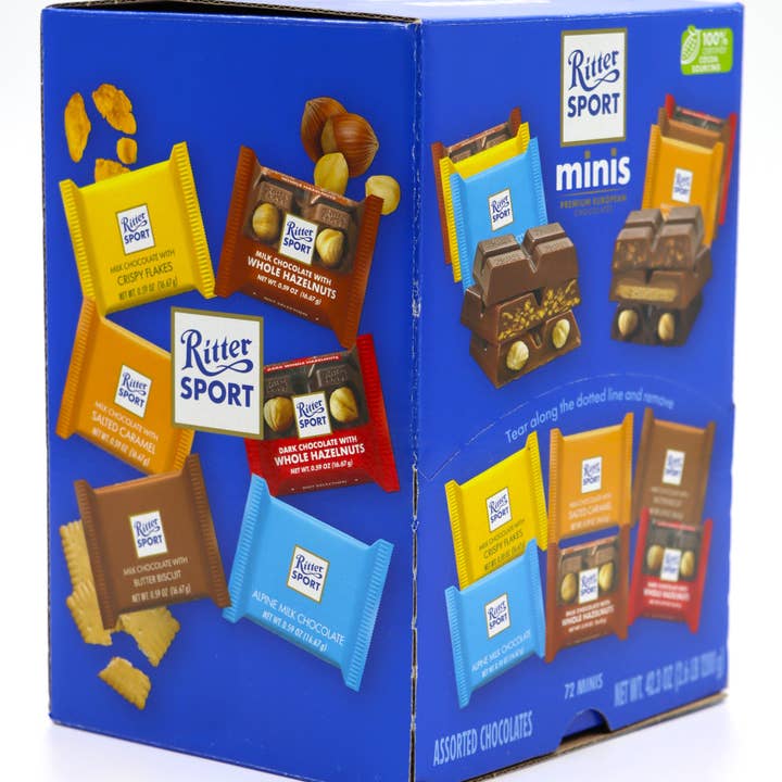 Grandpa Joe's Candy Shop - Wholesale Chocolate - Ritter Sport Assorted Mini Chocolate Squares, 72ct display5