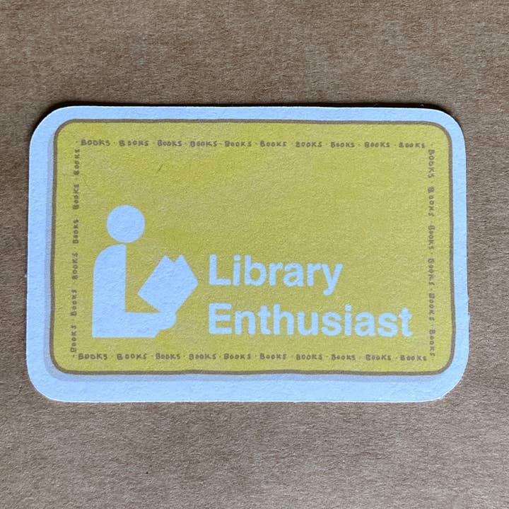 library enthusiast card sticker for wholesale by AnneArchy