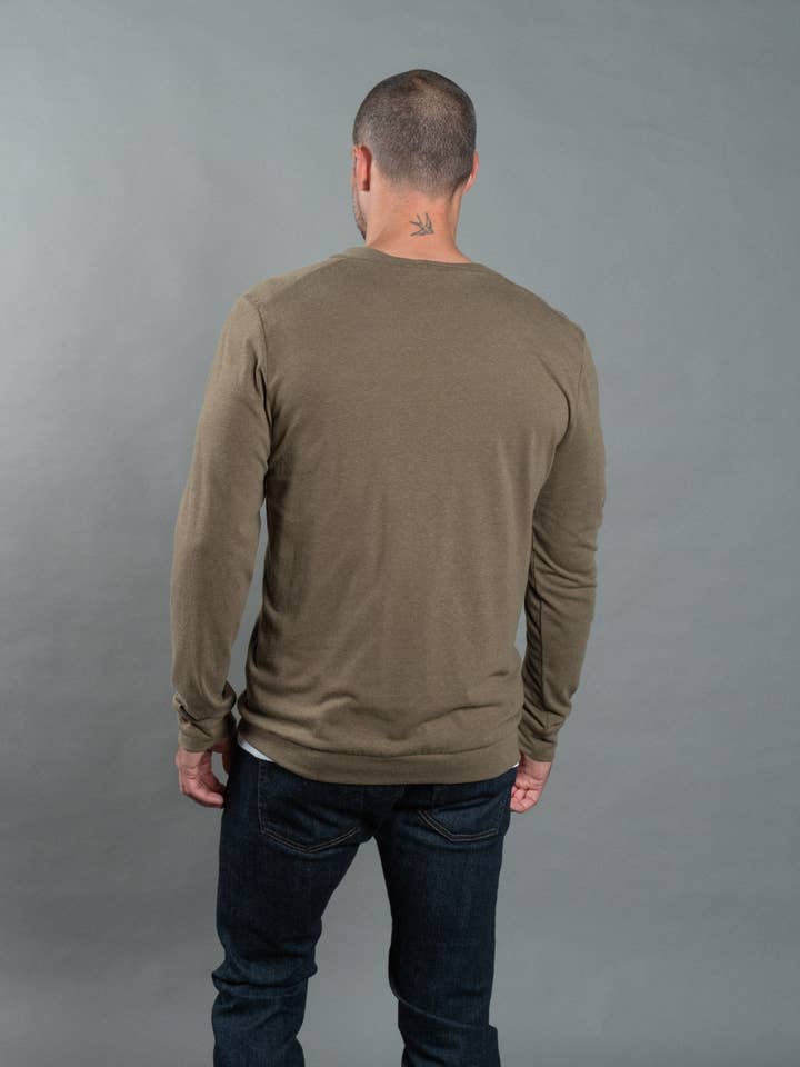 Mika Jaymes - Wholesale Cardigan - Men's - Men's Tri-Blend Cardigan Sweater36